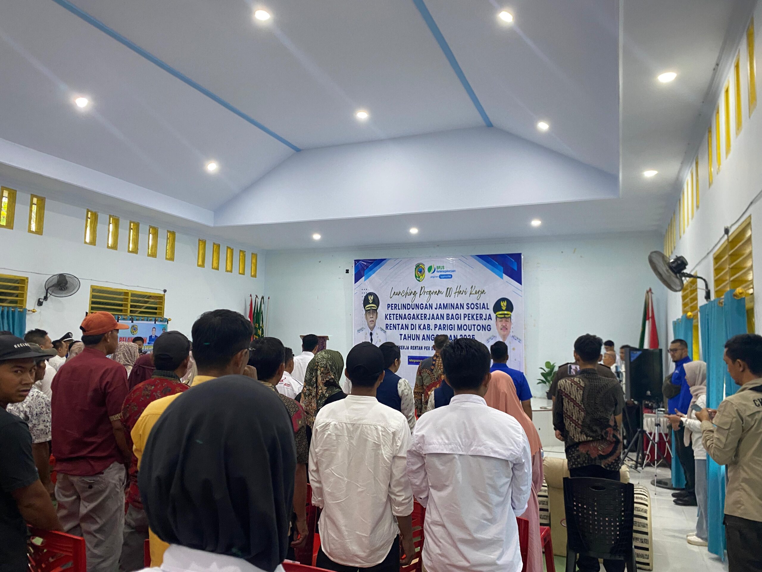 Bersama BPJS Ketenagakerjaan, Bupati dan Wakil Bupati Parigi Moutong Luncurkan Program 100 Hari Kerja di Kecamatan Mepanga